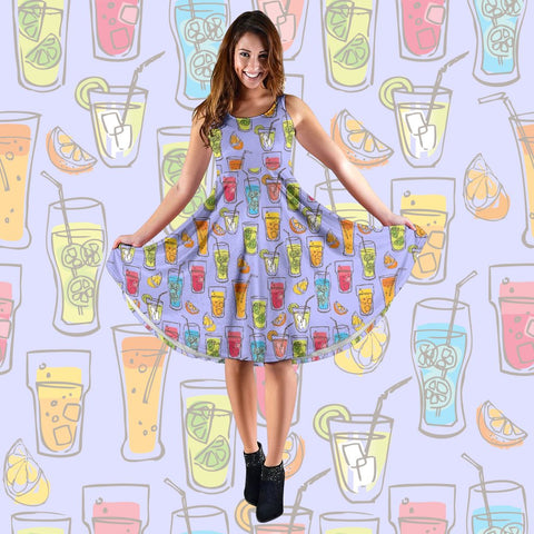 Cocktail Drinks Party Midi Dress (Lilac) - FREE SHIPPING Cocktail Drinks Party Midi Dress (Lilac) - FREE SHIPPING