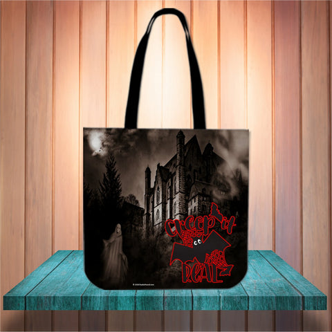 Creep It Real Halloween Trick Or Treat Cloth Tote Goody Bag Creep It Real Halloween Trick Or Treat Cloth Tote Goody Bag