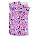 Cute Pandas Design #1 Duvet Cover Set (Pink) - FREE SHIPPING Cute Pandas Design #1 Duvet Cover Set (Pink) - FREE SHIPPING