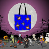 Cute Witches Halloween Trick Or Treat Cloth Tote Goody Bag (Blue) Cute Witches Halloween Trick Or Treat Cloth Tote Goody Bag (Blue)