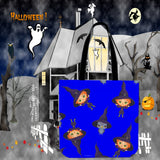 Cute Witches Halloween Trick Or Treat Cloth Tote Goody Bag (Blue) Cute Witches Halloween Trick Or Treat Cloth Tote Goody Bag (Blue)