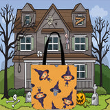 Cute Witches Halloween Trick Or Treat Cloth Tote Goody Bag (Orange) Cute Witches Halloween Trick Or Treat Cloth Tote Goody Bag (Orange)