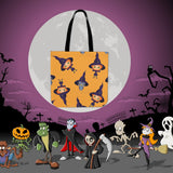 Cute Witches Halloween Trick Or Treat Cloth Tote Goody Bag (Orange) Cute Witches Halloween Trick Or Treat Cloth Tote Goody Bag (Orange)