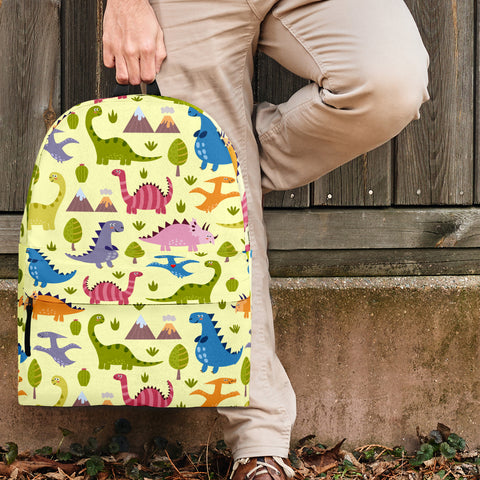 Dinosaurs Design #1 Backpack (Light Yellow) - FREE SHIPPING Dinosaurs Design #1 Backpack (Light Yellow) - FREE SHIPPING