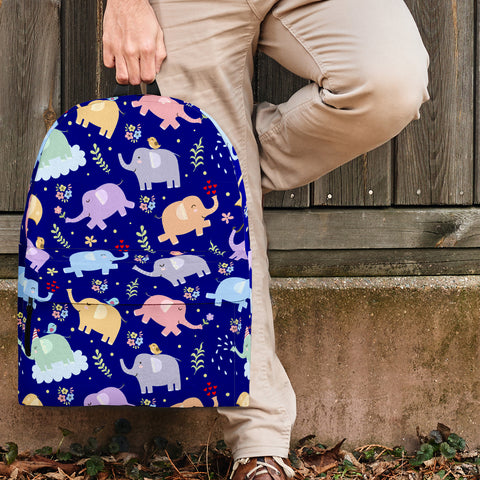 Wildlife Collection - Elephants (Dark Blue) Backpack - FREE SHIPPING Wildlife Collection - Elephants (Dark Blue) Backpack - FREE SHIPPING