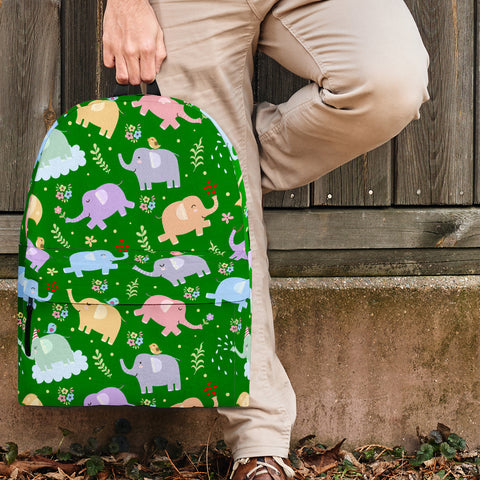 Wildlife Collection - Elephants (Green) Backpack - FREE SHIPPING Wildlife Collection - Elephants (Green) Backpack - FREE SHIPPING