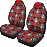 Fancy Pants Cat Car Seat Covers (Black With Red Background)  - FREE SHIPPING Fancy Pants Cat Car Seat Covers (Black With Red Background)  - FREE SHIPPING