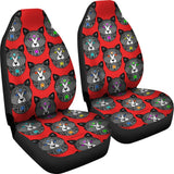 Fancy Pants Cat Car Seat Covers (Black With Red Background)  - FREE SHIPPING Fancy Pants Cat Car Seat Covers (Black With Red Background)  - FREE SHIPPING