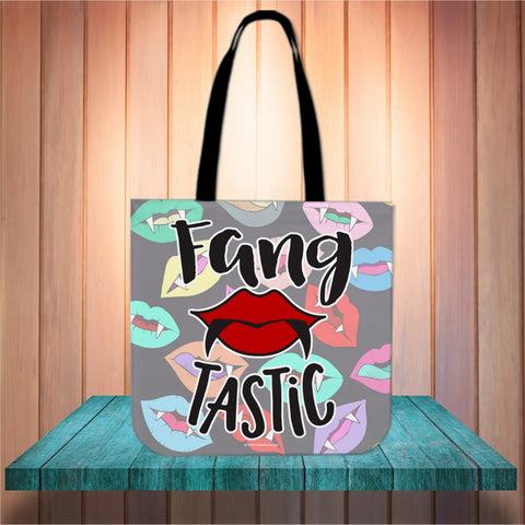 Fang Tastic Halloween Trick Or Treat Cloth Tote Goody Bag Fang Tastic Halloween Trick Or Treat Cloth Tote Goody Bag