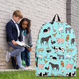 Farm Animals Design #1 Backpack (Light Blue) - FREE SHIPPING Farm Animals Design #1 Backpack (Light Blue) - FREE SHIPPING