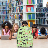 Farm Animals Design #1 Backpack (Light Green) - FREE SHIPPING Farm Animals Design #1 Backpack (Light Green) - FREE SHIPPING