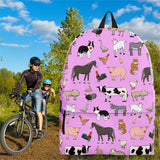 Farm Animals Design #1 Backpack (Light Pink) - FREE SHIPPING Farm Animals Design #1 Backpack (Light Pink) - FREE SHIPPING