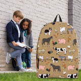 Farm Animals Design #1 Backpack (Tan) - FREE SHIPPING Farm Animals Design #1 Backpack (Tan) - FREE SHIPPING