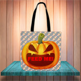 Feed Me Halloween Trick Or Treat Cloth Tote Goody Bag Feed Me Halloween Trick Or Treat Cloth Tote Goody Bag