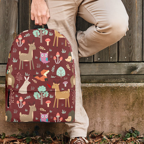 Wildlife Collection - Forest Animals (Rust) Backpack - FREE SHIPPING Wildlife Collection - Forest Animals (Rust) Backpack - FREE SHIPPING