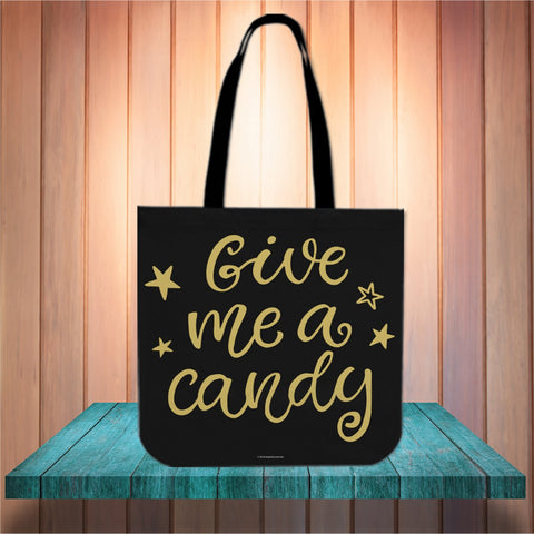Give Me A Candy Halloween Trick Or Treat Cloth Tote Goody Bag Give Me A Candy Halloween Trick Or Treat Cloth Tote Goody Bag