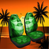 Calavera Fresh Look Design #3 Car Seat Covers (Green Emerald) - FREE SHIPPING Calavera Fresh Look Design #3 Car Seat Covers (Green Emerald) - FREE SHIPPING