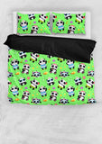 Cute Pandas Design #1 Duvet Cover Set (Green) - FREE SHIPPING Cute Pandas Design #1 Duvet Cover Set (Green) - FREE SHIPPING