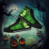 Calavera Fresh Look Design #1 Women's High Tops - Black Soles! Calavera Fresh Look Design #1 Women's High Tops - Black Soles!