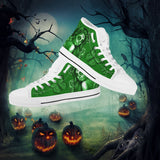 Calavera Fresh Look Design #2 Women's High Tops - White Soles Calavera Fresh Look Design #2 Women's High Tops - White Soles
