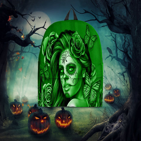 Calavera Fresh Look Design #2 Backpack (Green Lime Rose) - FREE SHIPPING Calavera Fresh Look Design #2 Backpack (Green Lime Rose) - FREE SHIPPING