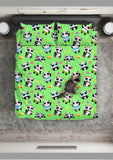 Cute Pandas Design #1 Duvet Cover Set (Green) - FREE SHIPPING Cute Pandas Design #1 Duvet Cover Set (Green) - FREE SHIPPING
