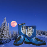 Animal Print Wolf Design Faux Fur Boots!