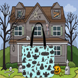 Halloween Icons Halloween Trick Or Treat Cloth Tote Goody Bag (Light Blue) Halloween Icons Halloween Trick Or Treat Cloth Tote Goody Bag (Light Blue)