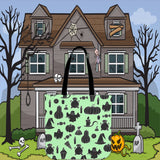 Halloween Icons Halloween Trick Or Treat Cloth Tote Goody Bag (Light Green) Halloween Icons Halloween Trick Or Treat Cloth Tote Goody Bag (Light Green)