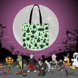 Halloween Icons Halloween Trick Or Treat Cloth Tote Goody Bag (Light Green) Halloween Icons Halloween Trick Or Treat Cloth Tote Goody Bag (Light Green)