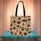 Halloween Icons Halloween Trick Or Treat Cloth Tote Goody Bag (Light Orange) Halloween Icons Halloween Trick Or Treat Cloth Tote Goody Bag (Light Orange)