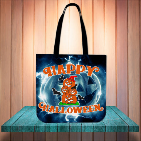 Happy Halloween Design #4 Halloween Trick Or Treat Cloth Tote Goody Bag Happy Halloween Design #4 Halloween Trick Or Treat Cloth Tote Goody Bag