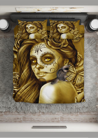 Calavera Fresh Look Design #2 Duvet Cover Set (Hazel Sparkle & Shine Rose) - FREE SHIPPING Calavera Fresh Look Design #2 Duvet Cover Set (Hazel Sparkle & Shine Rose) - FREE SHIPPING