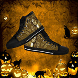 Calavera Fresh Look Design #2 Women's High Tops - Black Soles Calavera Fresh Look Design #2 Women's High Tops - Black Soles