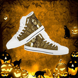 Calavera Fresh Look Design #2 Women's High Tops - White Soles Calavera Fresh Look Design #2 Women's High Tops - White Soles