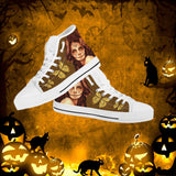 Calavera Fresh Look Design #1 Women's High Tops - White Soles! Calavera Fresh Look Design #1 Women's High Tops - White Soles!