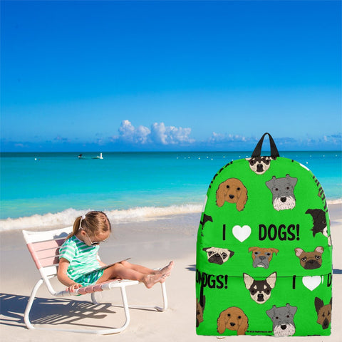 I Love Dogs Backpack (FPD Green) - FREE SHIPPING I Love Dogs Backpack (FPD Green) - FREE SHIPPING