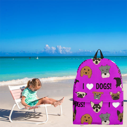 I Love Dogs Backpack (FPD Lilac) - FREE SHIPPING I Love Dogs Backpack (FPD Lilac) - FREE SHIPPING