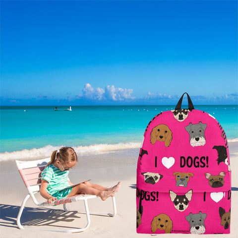 I Love Dogs Backpack (FPD Pink) - FREE SHIPPING I Love Dogs Backpack (FPD Pink) - FREE SHIPPING