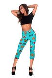 I Love Dogs Capri Leggings (FPD Cyan) - FREE SHIPPING I Love Dogs Capri Leggings (FPD Cyan) - FREE SHIPPING