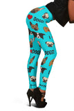 I Love Dogs Leggings (FPD Cyan) - FREE SHIPPING I Love Dogs Leggings (FPD Cyan) - FREE SHIPPING