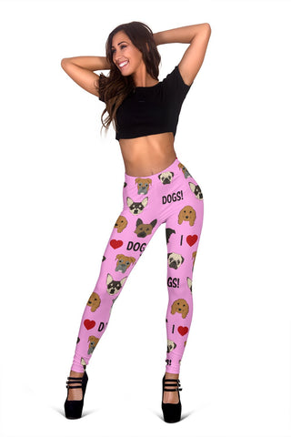 I Love Dogs Leggings (Richmond SPCA Light Pink) - FREE SHIPPING I Love Dogs Leggings (Richmond SPCA Light Pink) - FREE SHIPPING