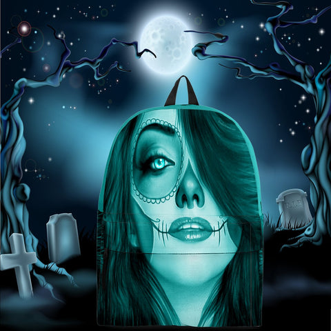 Calavera Fresh Look Design #3 Backpack (Ice Blue Aquamarine) - FREE SHIPPING Calavera Fresh Look Design #3 Backpack (Ice Blue Aquamarine) - FREE SHIPPING