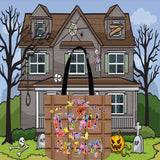 It's All About The Candy Halloween Trick Or Treat Cloth Tote Goody Bag It's All About The Candy Halloween Trick Or Treat Cloth Tote Goody Bag