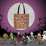 It's All About The Candy Halloween Trick Or Treat Cloth Tote Goody Bag It's All About The Candy Halloween Trick Or Treat Cloth Tote Goody Bag