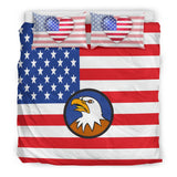 USA Flag Duvet Cover Set (Design #4) - FREE SHIPPING
