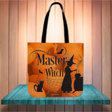 Master Witch Halloween Trick Or Treat Cloth Tote Goody Bag Master Witch Halloween Trick Or Treat Cloth Tote Goody Bag