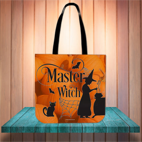 Master Witch Halloween Trick Or Treat Cloth Tote Goody Bag Master Witch Halloween Trick Or Treat Cloth Tote Goody Bag