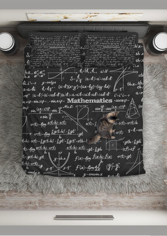 Mathematica Design #2 Duvet Cover Set (Black) - FREE SHIPPING