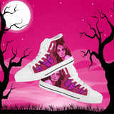 Calavera Fresh Look Design #1 Women's High Tops - White Soles! Calavera Fresh Look Design #1 Women's High Tops - White Soles!